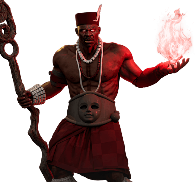 Nze Ugwuoke in a red cap and ivory beads